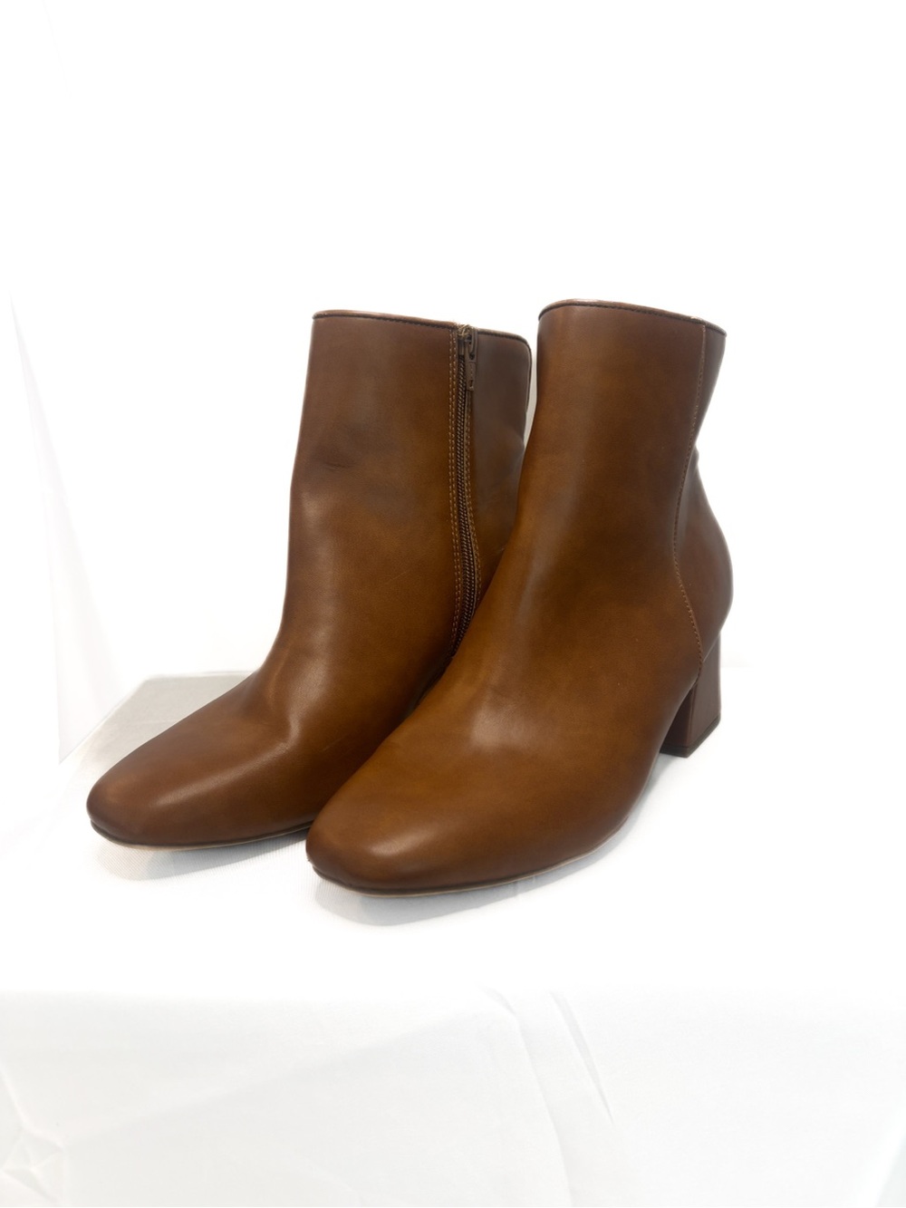 a new day Tan Brown Faux Leather Ankle Booties